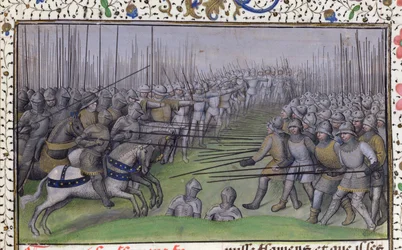 Ms 659 f.284r 1382年、1477年、ウェストローゼベーケでフランドルを破ったフランス人
